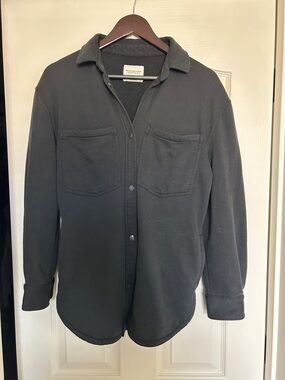 Abercrombie & Fitch Black Button-Front Shirt Jacket